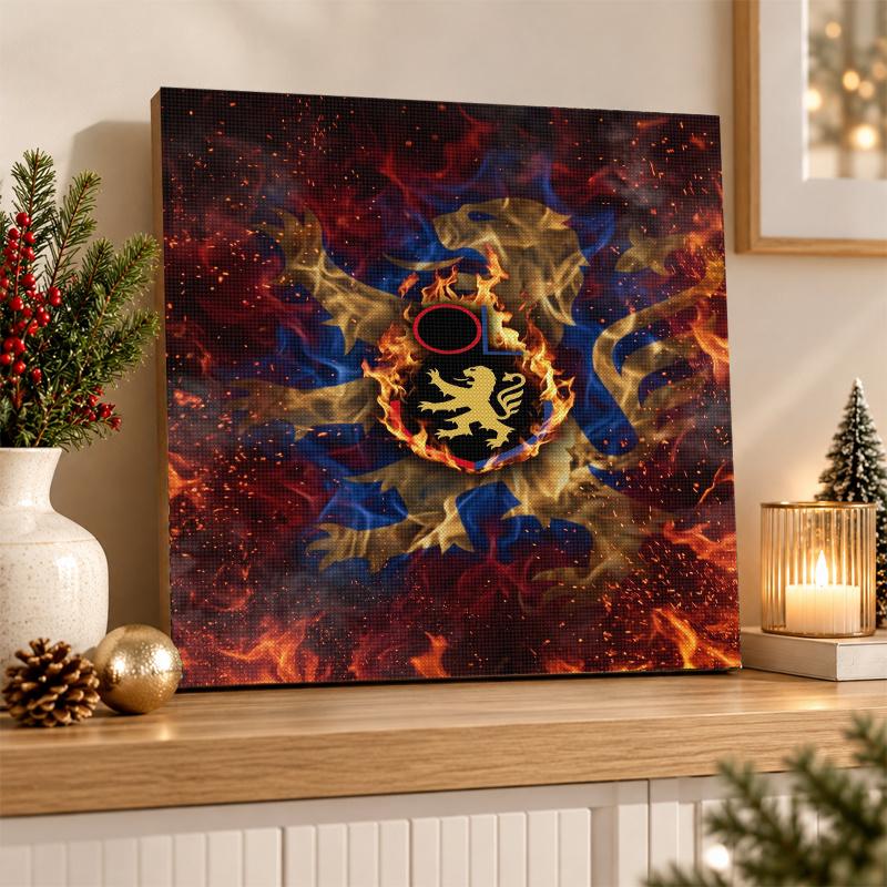 Lyon FC Diamond Painting Kit 5D Full Drill DIY Diamond Mosaic Wall Art Home Decor