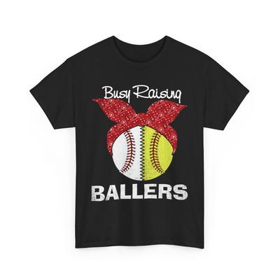 Busy Raising Ballers Softball Baseball Bandana Sports Lovers Women Shirt