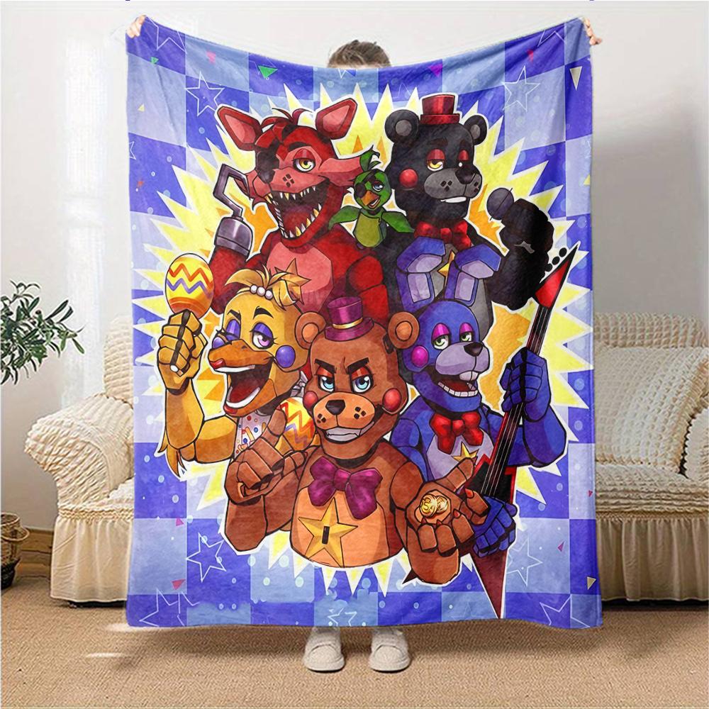 1Pc Five Nights Freddy'S Blanket For Couch Bed Plush Cozy Fuzzy Blanket Super Soft Warm Blankets For Fall And Winter 0918218