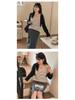 Wide-Strap Plus Size Square Neck Striped Knit Camisole