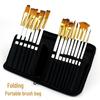 15-Piece Oil Painting Brush Set with Canvas Bag for Watercolor and Acrylic Art