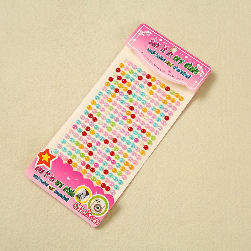 260pcs Acrylic Pearl & Rhinestone Stickers for DIY Decoration – Multi-Specification Customization