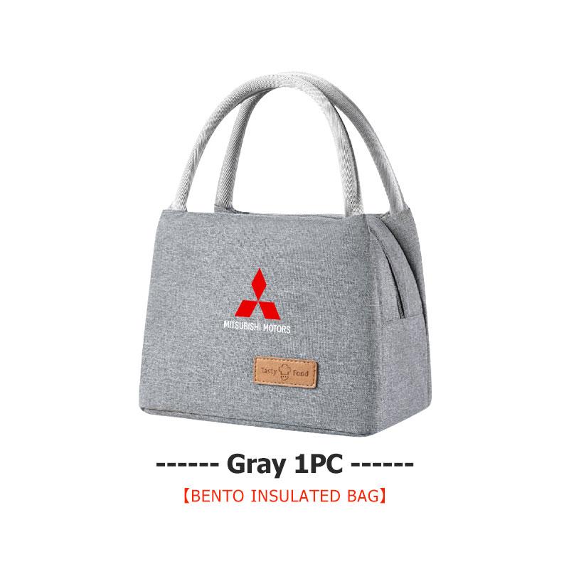 

Car Logo Portable Insulated Lunch Bag Travel Food Thermal Storage Bento Box For Mitsubishi Lancer ASX Pajero Mirage Attrage