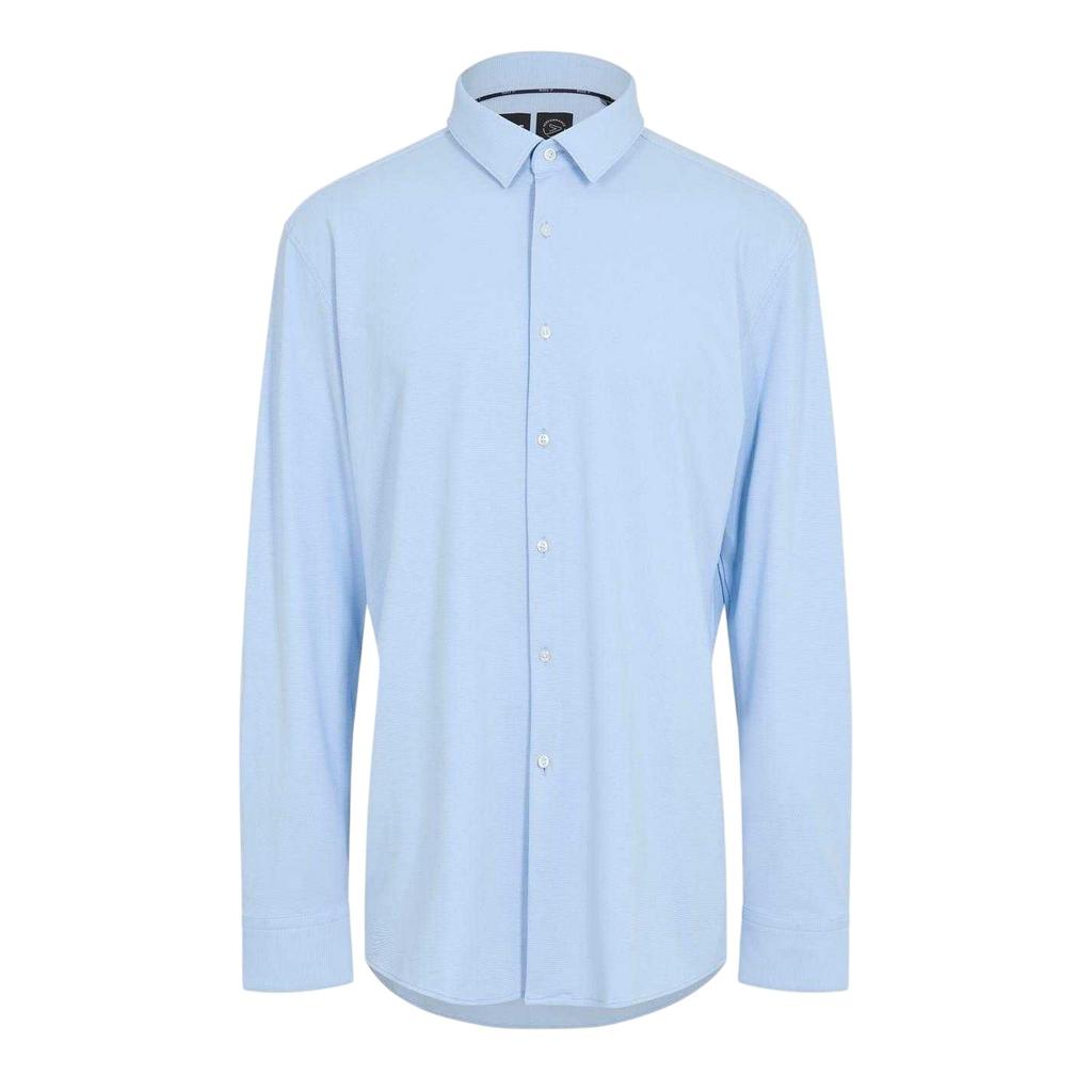 BOSS Mens Plain Collared Regular Long-Sleeved Shirt