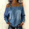 2026 Spring and Autumn New Off-Shoulder Long-Sleeve Women's Fashion Casual Top