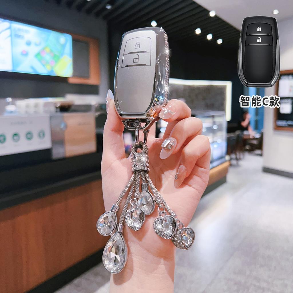 Car Remote Key Case Cover Protect Shell Fob For Toyota Corolla Cross Yaris Prius Hilux Land Cruiser Prado Crown Tlk Camry Lc200