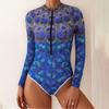 Swimsuit Women's Long-sleeved One-piece Sports Printed Diving Suit