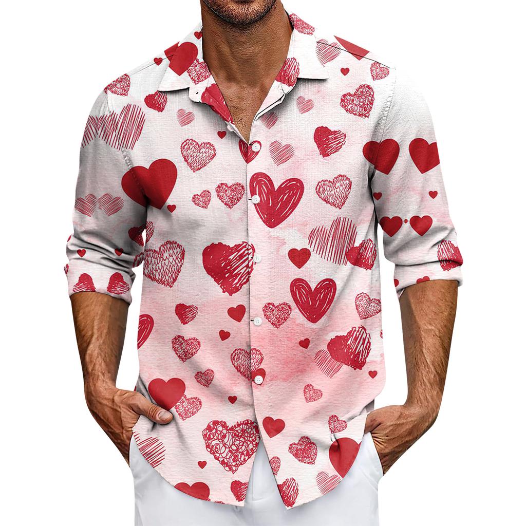 Men's Casual Button-Down Long-Sleeve Shirt