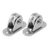 Small Pulley Block Stainless Steel Silent Pulley Roller Wall Mounted Fixed Pulley for DIY Equipment Wire Rope Rail