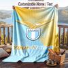 Flannel Blanket Lazio FC Print Custom Name Text Soft Throw for Sofa Bed