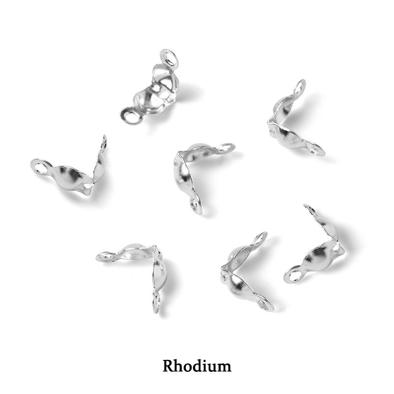 200pcs/lot Connector Clasps Fitting 4*8mm Ball Chain End Crimp Beads Caps Findings For Jewelry Making Accessories Supplies DIY