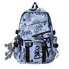 Trendy Harajuku-Style Graffiti Backpack for Students - Large Capacity, Unisex, Perfect for High School & College