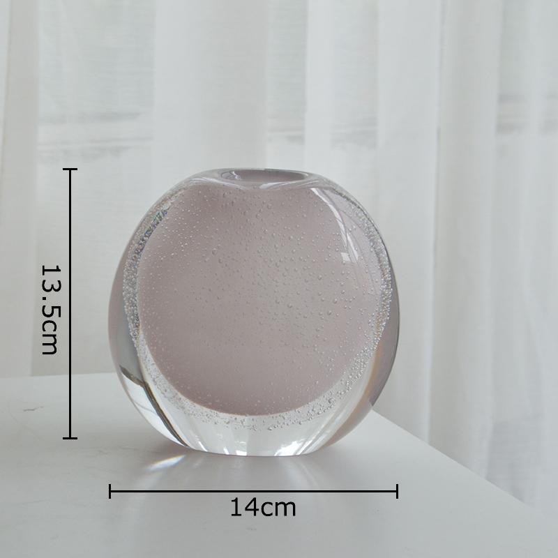 Lovely Colored Bubble Glass Vase Multiple Styles Plant Pots Table Decoration Flowers Arrangement Vases Room Aesthetic Decor