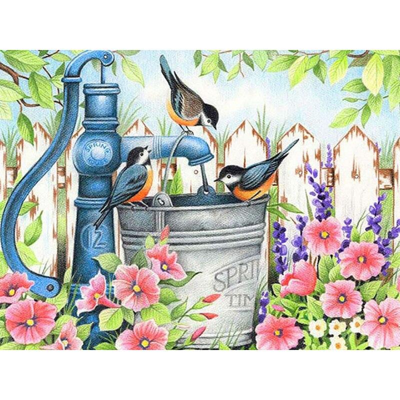 5D DIY Diamond Painting Landscape Full Round Drill Flower Scenery Daimond Embroidery Rhinestone Cross Stitch Home Decor