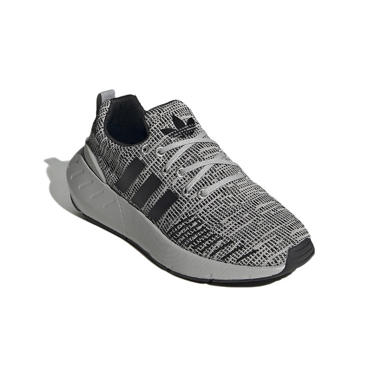 adidas Originály Swift Run 22 J Pohodlné Odolné proti oděru Prodyšné Nízké Běžecké boty Šedá Černá GZ1555