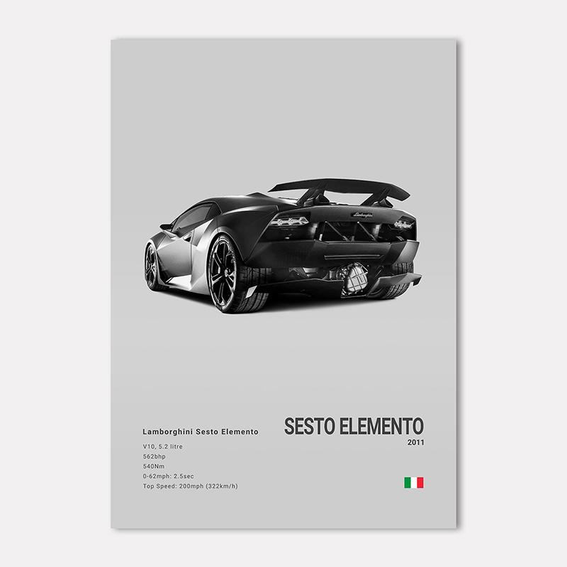 Famous Cars LP 640 Canvas Wall Art Print Poster Aventador URUS VENENO Decoration Mural Modern Home Decor Birthday Gift Unframed