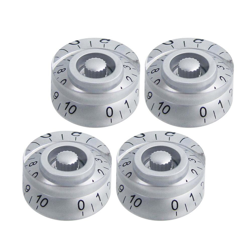 FLEOR 4PCS Guitar Knobs Speed Control Knobs 18-Splines For LP Style Electric Guitar Parts,13 Colors Available