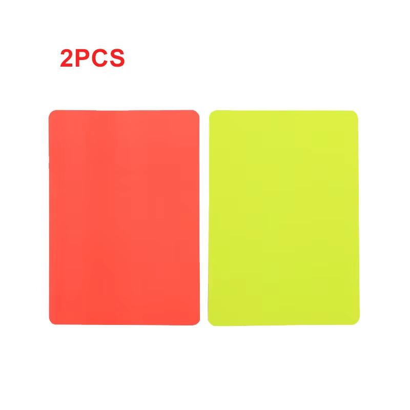 

Football referee card game, referee patrol flag, red and yellow card with pencil, football warning card and edge picker