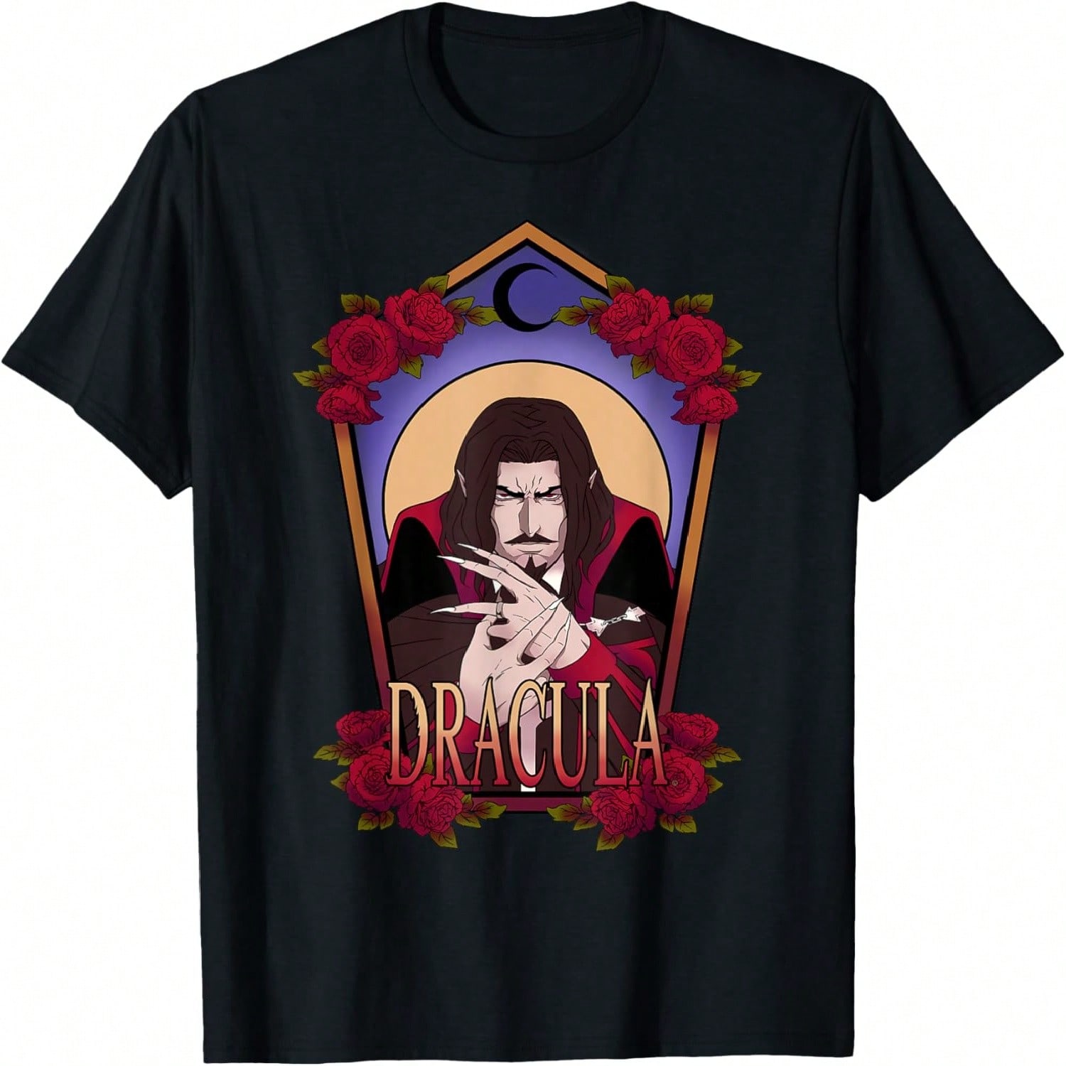 Castlevania unisex s Alucard Kanji T-Shirt, Black, Small S разноцветный