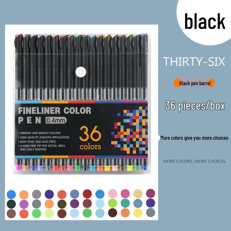 Cross-border Colored Fineliner and Art Brush Set for Children – Water-based Fiber Tip Pens