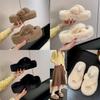 Stylish Thick Sole Plush Slippers For Women Summer Fashionable Casual Slide Sandals Comfortable And Non-slip Design