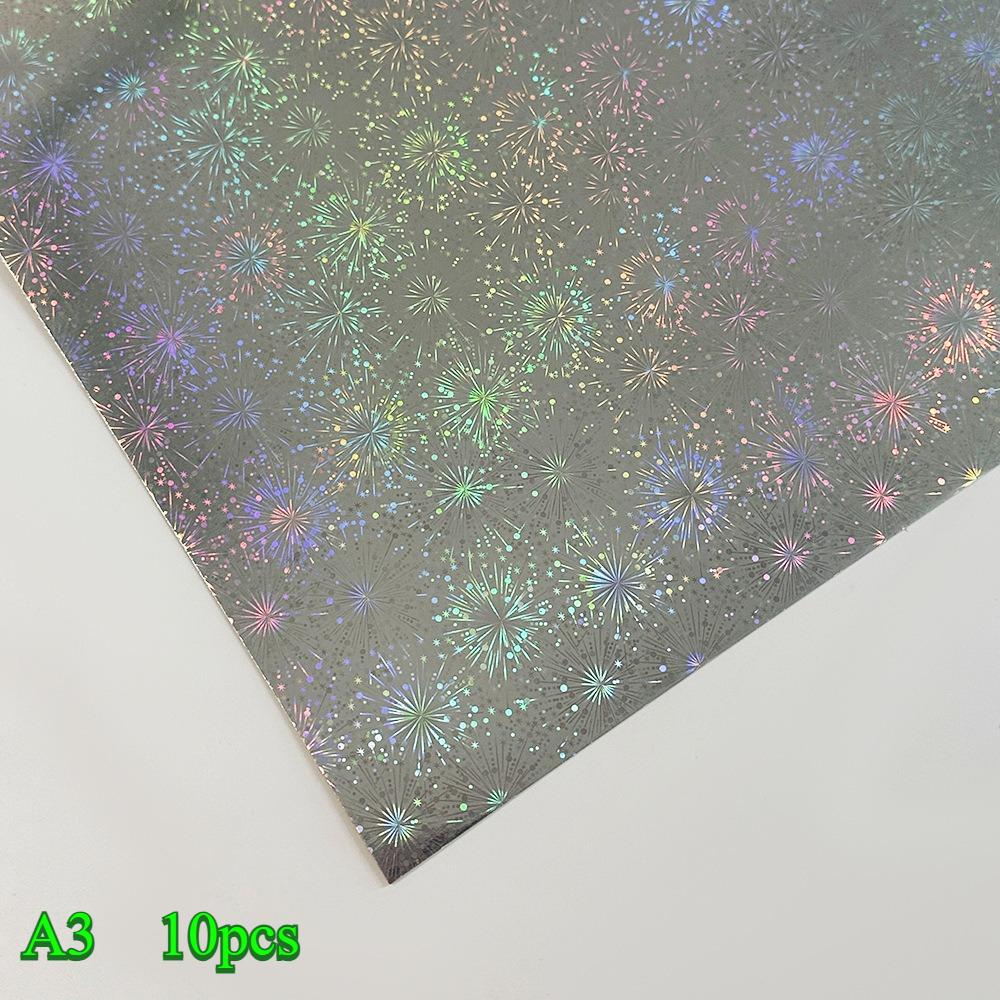 Laser Flash Paper Cross Border Hot SaleColorful ThickLaser Paper Gold SilverCard Paper Craft Paper Aluminum Foil PET MirrorPaper