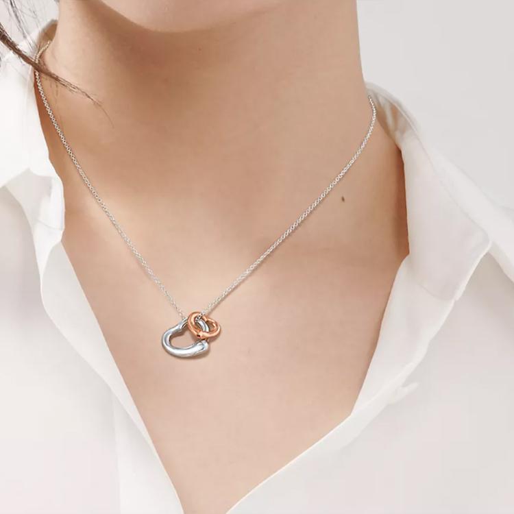 Tiffany & Co. Open Heart Necklace Women Necklaces Silver 60020322