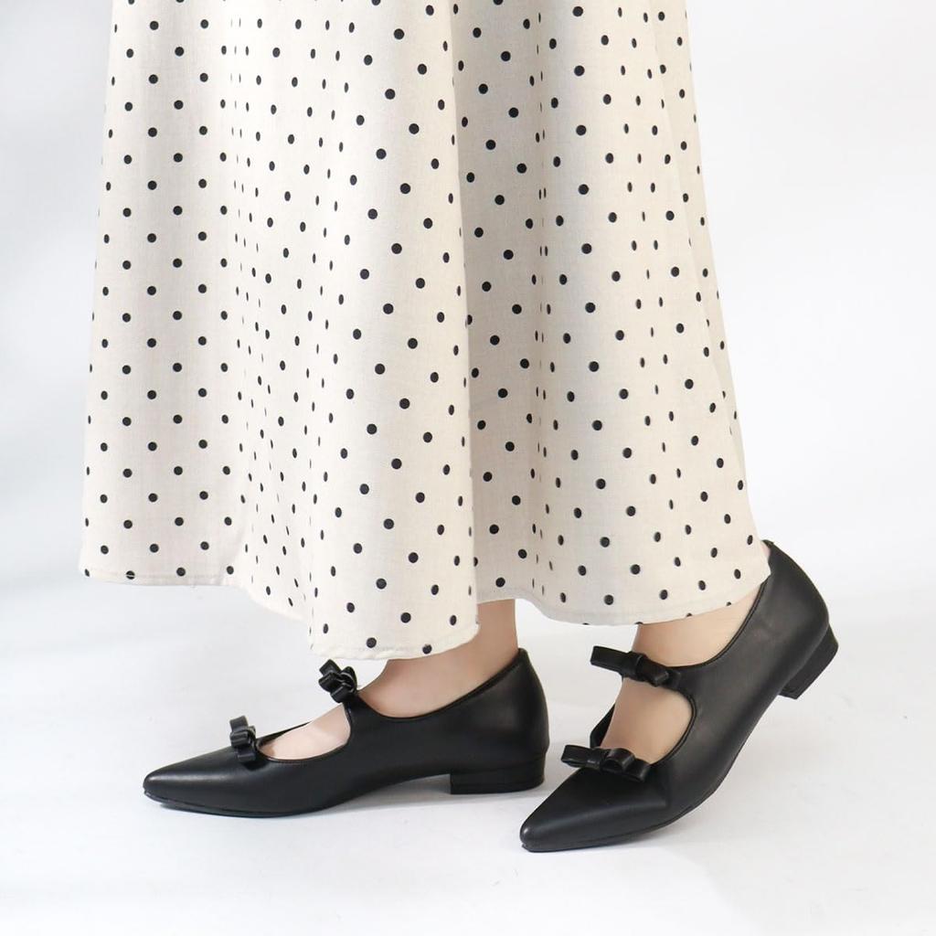 Niedrige spitze Kunstleder 1047 [Liberty Doll] Pumps, Absatz, Schleife, Spitze, Rutschfester Riemen, Niedlich, Bequem, Wildleder, Schwarz, Silber, Elfenbein, Damen,