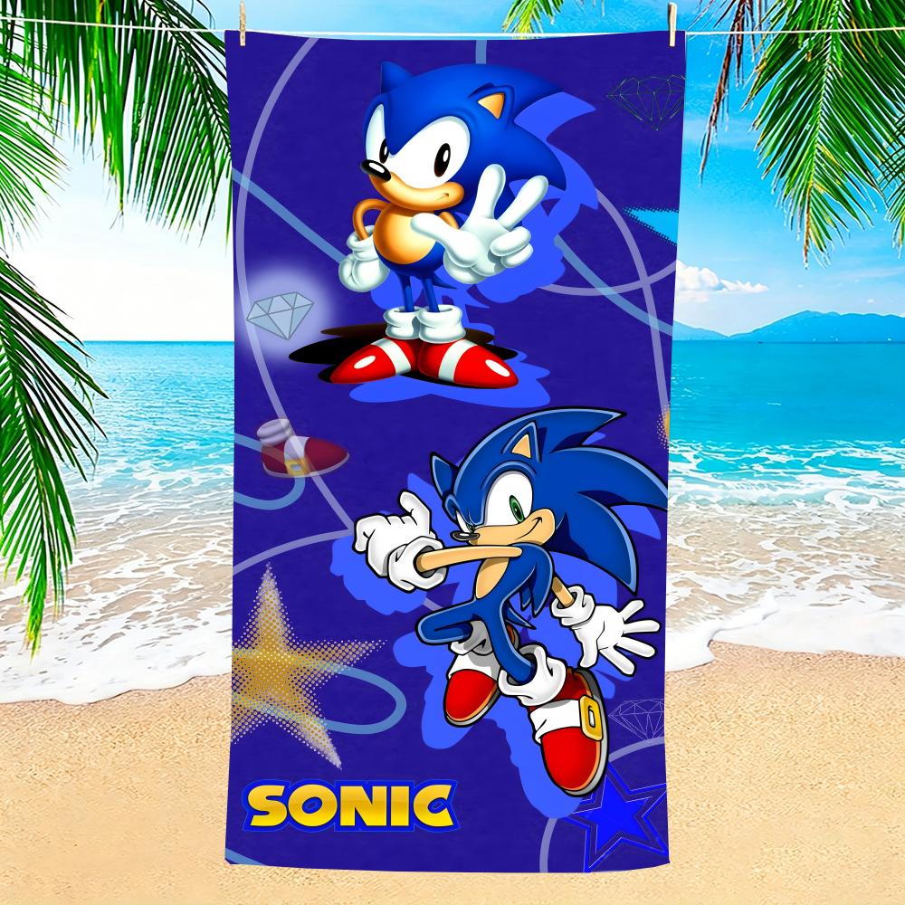 Game S-Sonic Soft Pool Gift For Travel Gym Shower Camping Quick Dry Sports Large Beach Towels