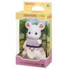 Sylvanian Families Doll Mouse ST Mark Certified Toy Dollhouse for Ages 3 and Sylvanian Epoch "Marshmallow Mom" Ne-104 Up, Families,
