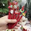 20PCS Christmas Series Ballpoint Pens Creative Black Ink Pen Smooth Writing Office Pens Holiday Gifts School Students Supplies