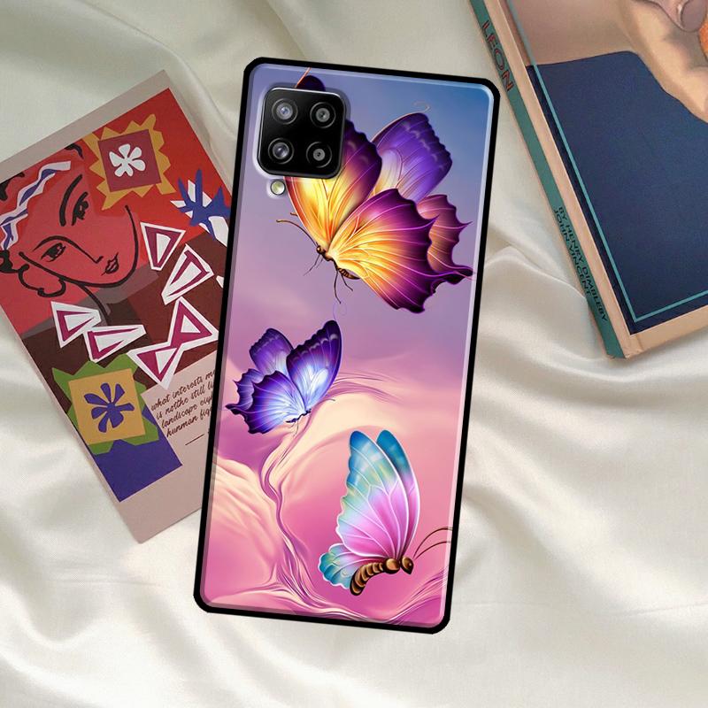 Luxury Butterfly Case For Samsung Galaxy A54 A06 A05 A16 A26 A36 A56 A53 A32 A52 A33 A13 A55 A35 A15 A14 A34