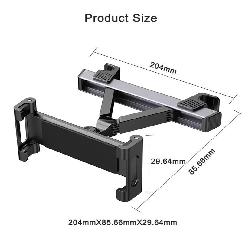 Car Rear Seat Telescopic Tablet & Phone Holder Headrest Mount Clip