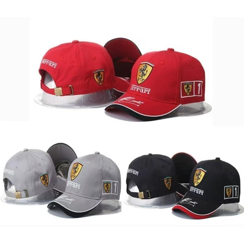 Für Ferrari 488 812 296 F8 R Formel F1 Stickerei Baseballkappen Frühling und Herbst Outdoor Verstellbare Freizeitkappen Sonnenschutzmütze