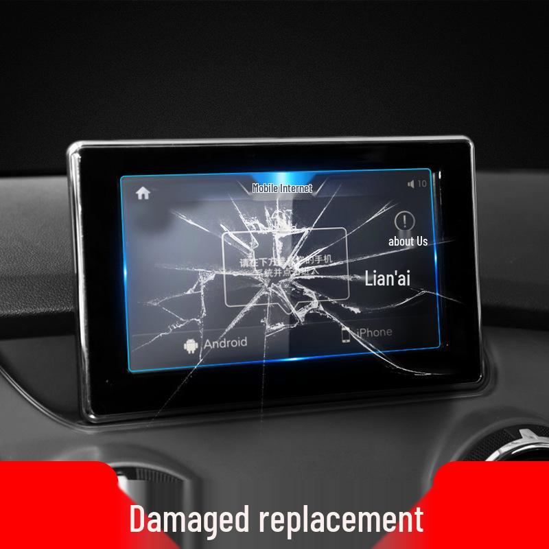BAIC Changhe A6 Navigation & Console Tempered Protective Film for 19 Models: Q7, Q25, Q35 Big Dipper Car Supplies