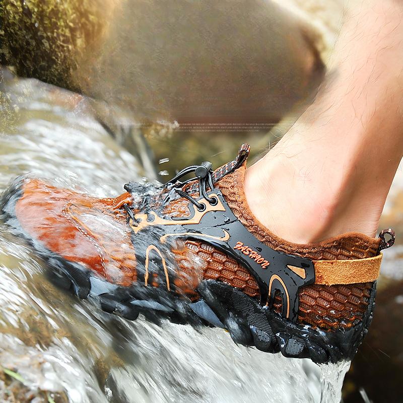 Sommer Herrenschuhe Atmungsaktive Schuhe Herren Mesh Schuhe Neue Mesh Sommer Trendy Schuhe Sport Outdoor Freizeit Bergsteigen Schuhe