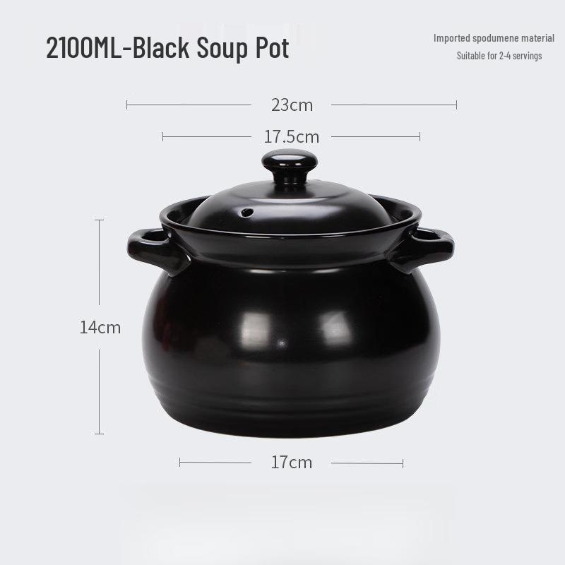 

LIEI 2.1L Thickened Ceramic Stew Pot