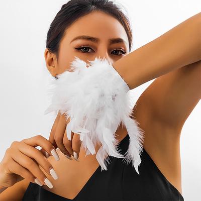 Bracelet à plumes colorées pour manucure photo, accessoire de poignet sexy pour manucure