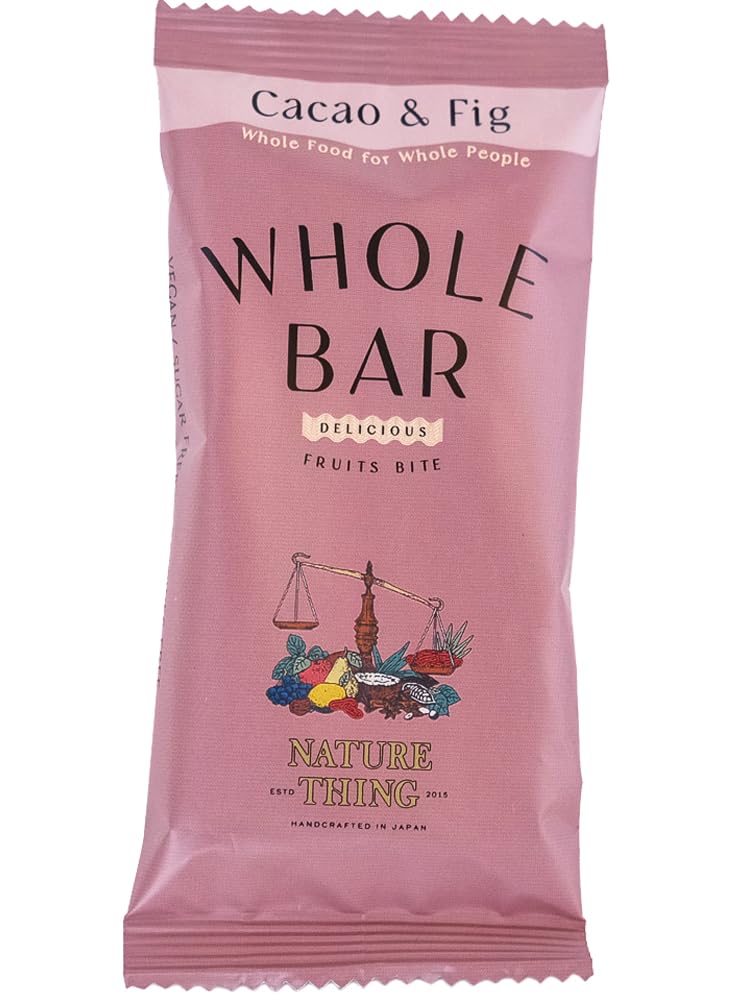 NATURE THING WHOLE BAR Energy Cacao 40g x 12 bars Bar, & Fig,
