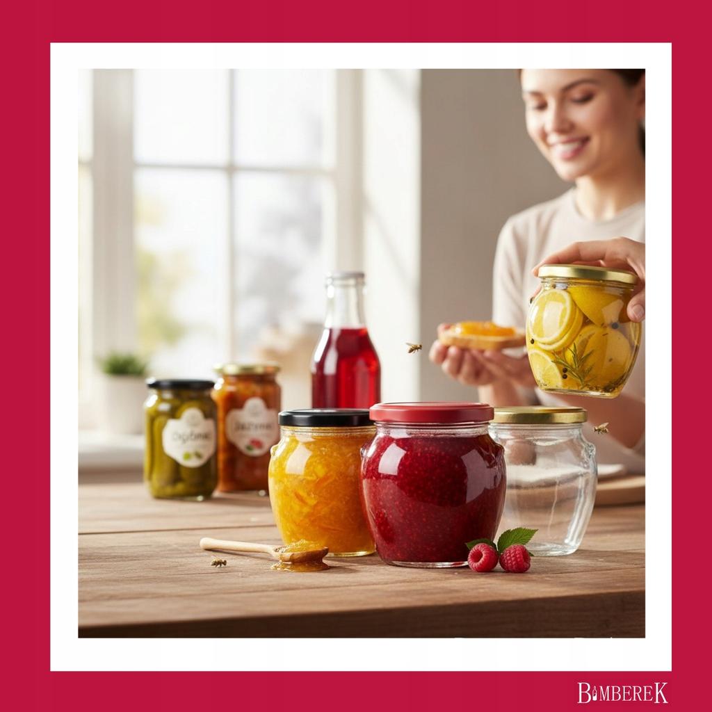 AMFORA Jar 520ml with Lid Fi82 For Honey Jam Preserves Gift Twist