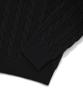 COVERNAT WOMAN Clover Heart Cable Knit Black