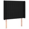 Vidaxl Wingback Headboard, Black, 93X16X118/128 Cm, Fabric