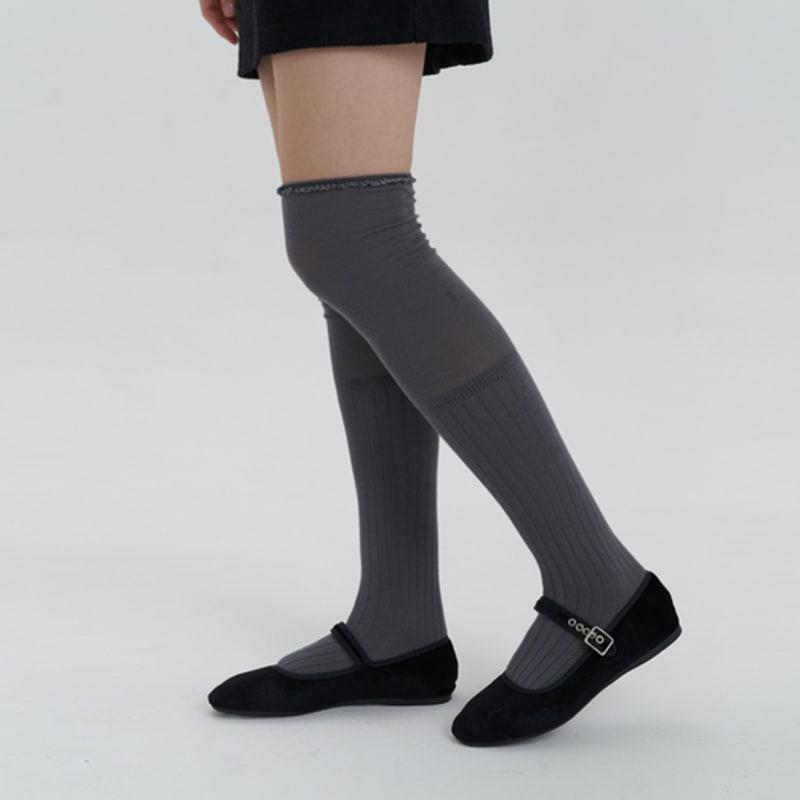 KINDABABY petit lace knee-socks (gray)