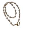 Rice Grain Special-Shaped Freshwater Pearl Gold Bead Necklace Femininity Blogger Fashion Temperament Ot Buckle Collarbone Chain