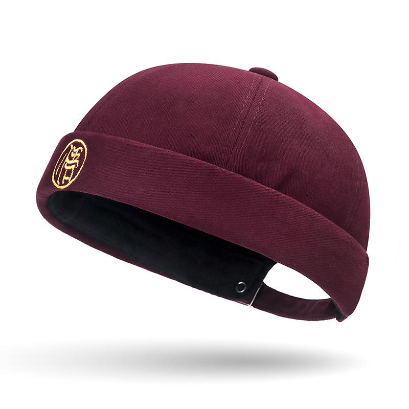 Brättlös melonkeps: Retro Broderad Unisex Street Fashion Hatt