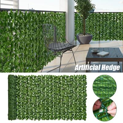 Artificial Ivy Hedge Fence Panels 1/3M Green Leaf Fake Privacy Screen for Outdoor Garden Balcony Home Decoration