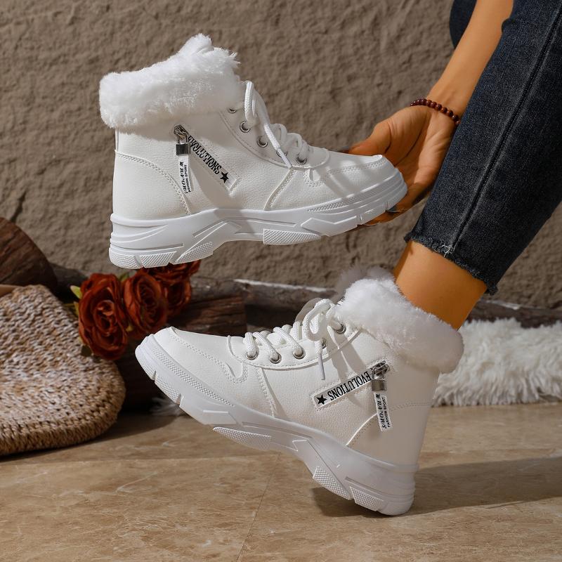 Winter Damen Schneestiefel Warm Leicht Lässig High-Top Schuhe Plateau Stiefeletten Übergröße Neu Outdoor De Mujer