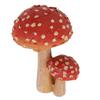 Pilz Dekoration 10 cm Hoch 2 Köpfig Niedlich Helle Farben Wetterfest Langlebig Harz Pilz Statue für Gartendekoration