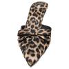 Zara Minimalist Comfortable Versatile High Heel Printed Bow Decorated Pointed Toe Mule Sandals Women Footwear Leopard-Print 1352510-38
