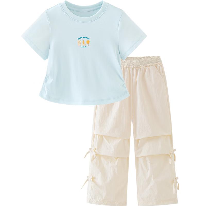 Minibala Girls' Moisture-Wicking T-Shirt & Shorts Set